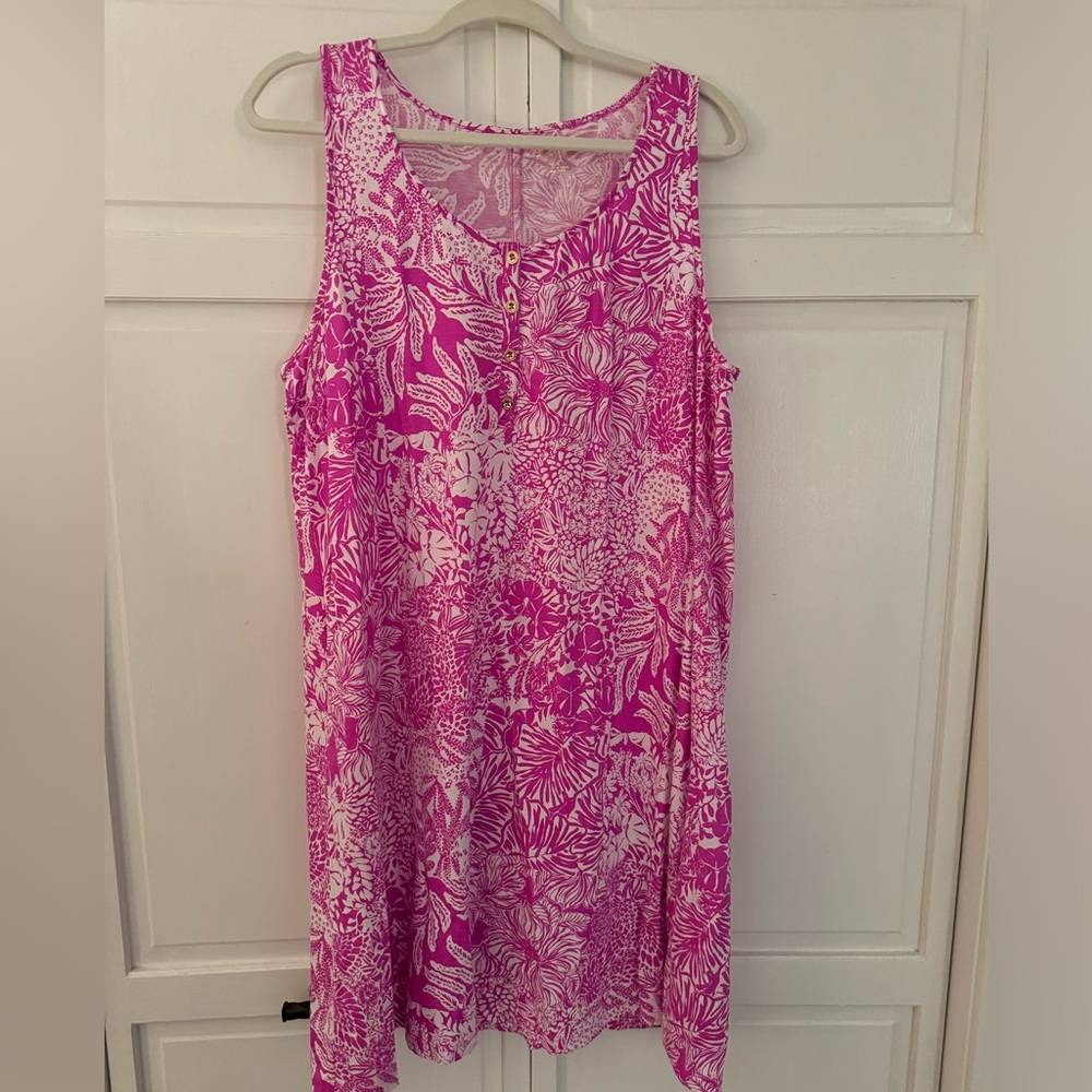 Lilly Pulitzer pink sleeveless dress size XL